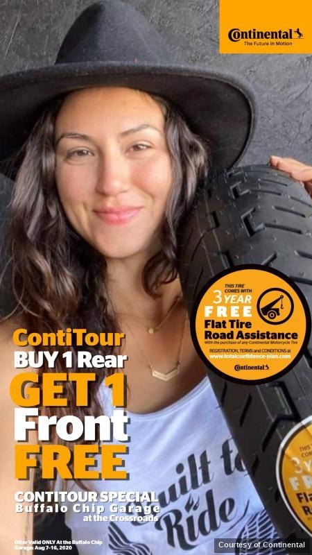 Online ad for the ContiTour offer at Sturgis.