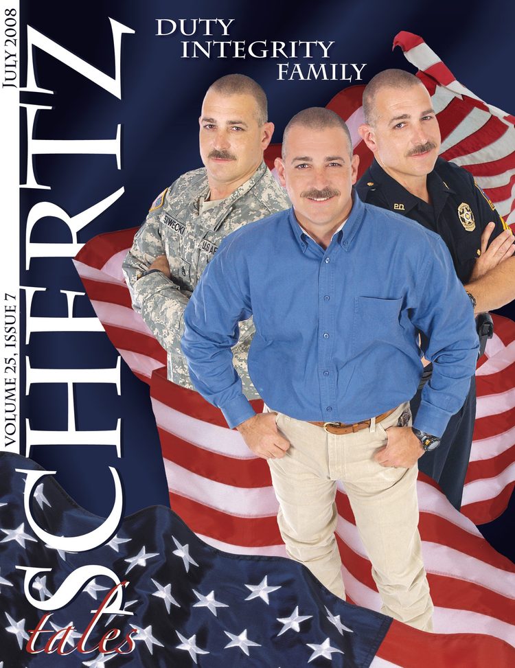 Schertz Tales newsletter, July 2008 cover: Duty, Integrity, Family.