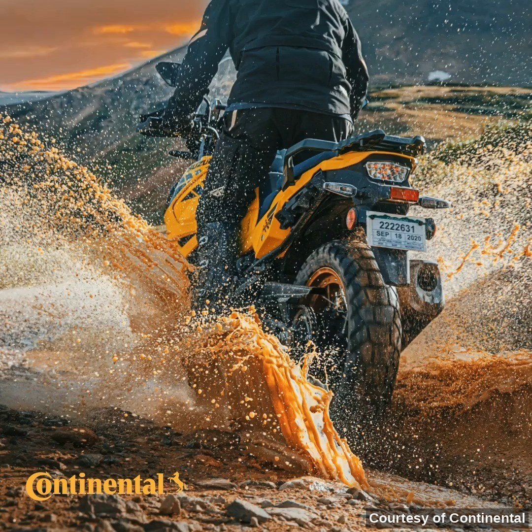 Continental Instagram post: TKC70 Rocks, a bike throwing mud